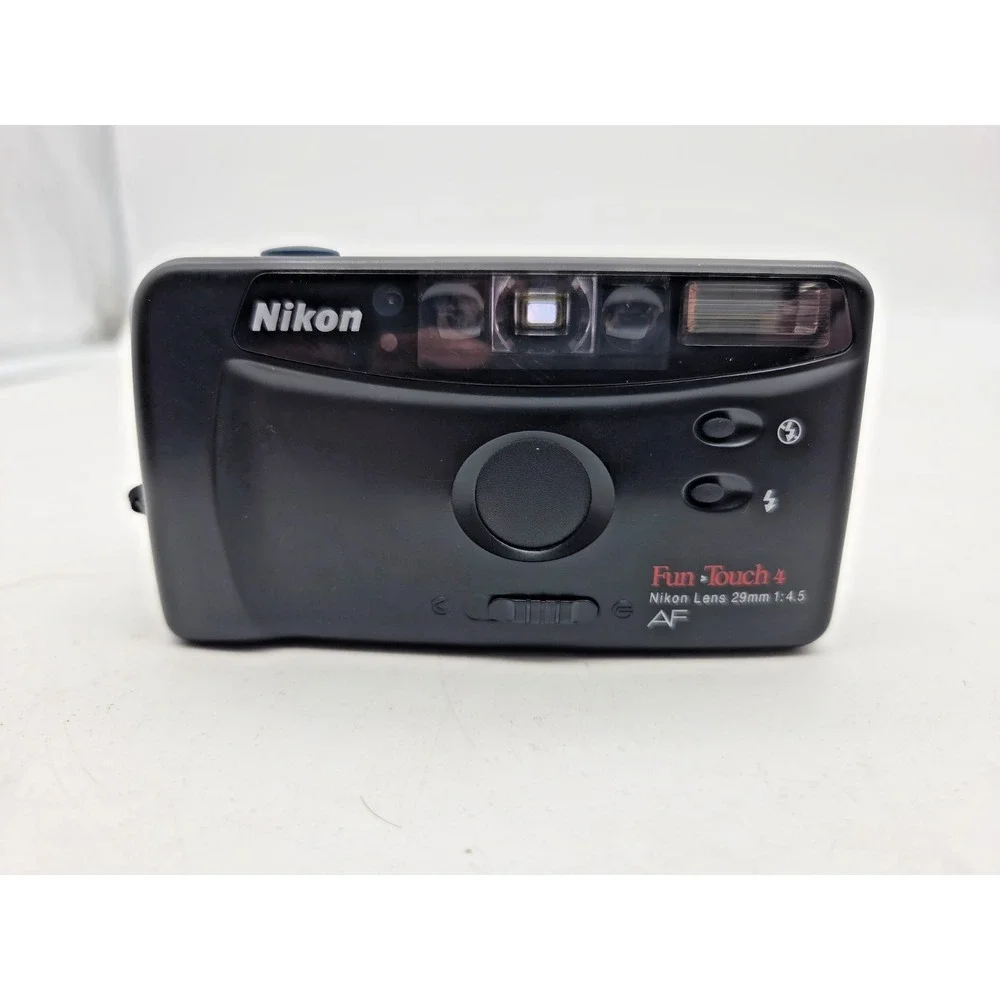 Nikon Fun Touch 4 35mm Film Camera 29mm 1:4.5 FOR PARTS - WORKS SEE NOTES